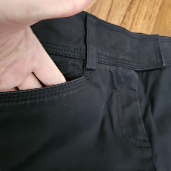 J. Crew Crop Chino Pants Women Size 2 Straight Leg Wide Waist Zip Fly Black - Picture 8 of 10